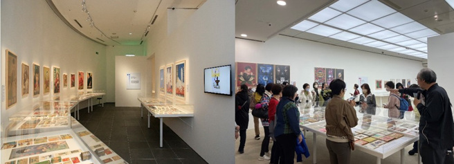「世纪的容顏 台湾美术百年设计发展暨文献展」观展盛况。（图／创价美术馆提供）