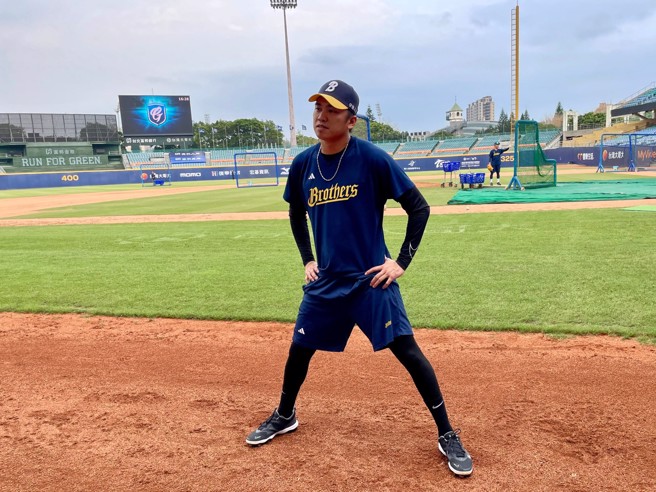 中信兄弟队长王威晨。（毛琬婷摄）