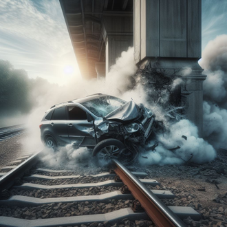 汽車失控衝進礁溪平交道「卡軌」 普悠瑪急煞險出大事