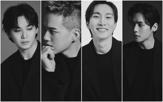 BTOB的成员任炫植（左起）、PENIEL、徐恩光与李旼赫将在6月底来台会粉丝。（SHOW Office提供）