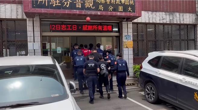桃园观音大潭电厂惊传斗殴事件，警方将动手的6人移送侦办。（翻摄照片／蔡明亘桃园传真）