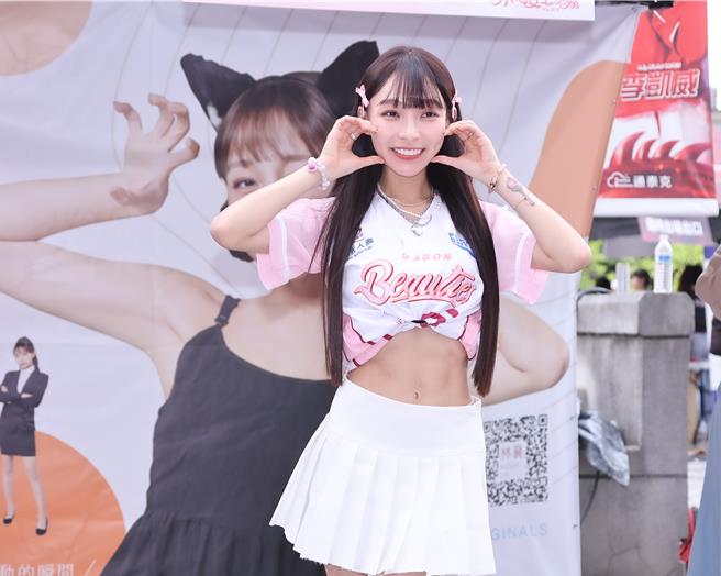 林襄今在天母棒球场。（罗永铭摄）