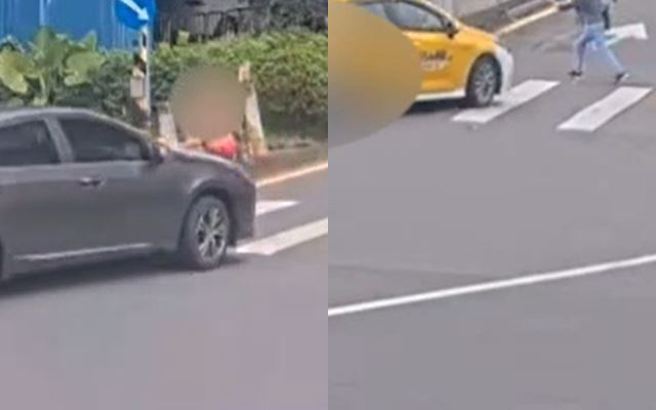 轿车「A柱」挡视线，行人走斑马线「注定要被撞」？（图／翻摄画面）