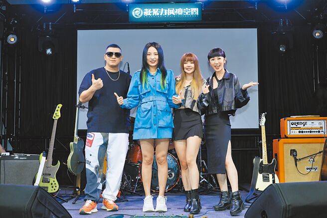 草爺（左起）、卜星慧、陳又禎、蔡允潔19日出席記者會。（紅心字會提供）