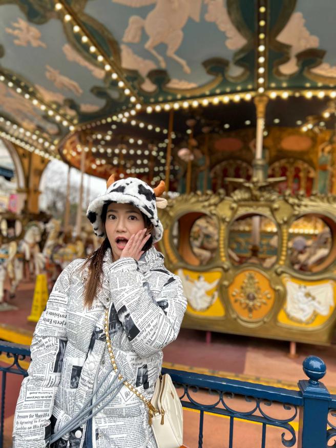 郭亚棠日前与家人赴韩国旅游，虽然过程很累，但亲情无价她觉得累得很值得。（图／郭亚棠提供）