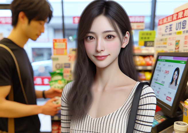 郭男在超商偷偷记下手机号码，随后将女子骗下楼，2度予以强搂、强吻得逞。（示意图、与本案无关／AI生成）