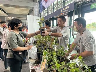 台中高鐵站贈苗1200株 旅客響應低碳永續2小時搶空
