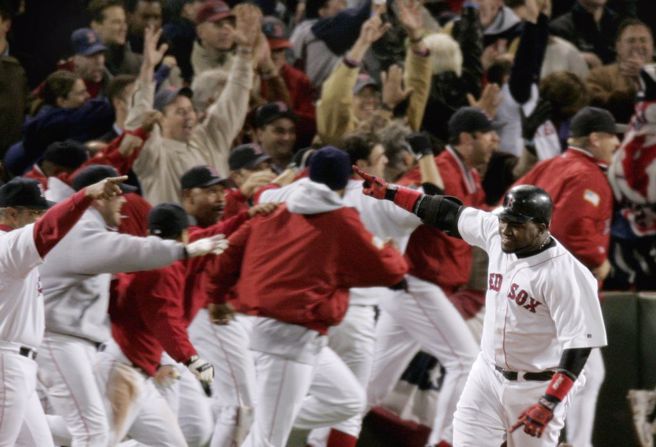 红袜在2004年勇夺世界大赛冠军。（美联社资料照）