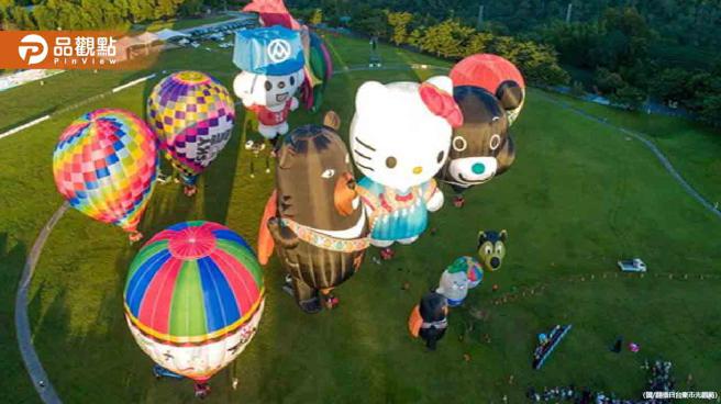 热气球嘉年华点亮台南夜空，万人共赏西拉雅森活节盛况。（图／台东市观光局）