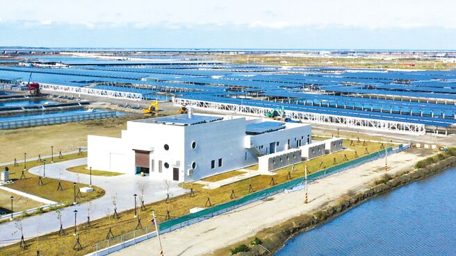 台汽电集团投资开发七股共同升压站。图／台汽电提供