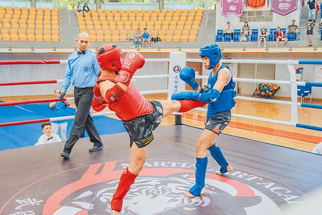 宜蘭縣運動會首次舉辦泰拳賽，亦是全國各縣市運動會第1個有泰國拳項目的縣市。（悍將泰拳中心提供／吳佩蓉宜蘭傳真）