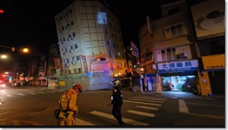 花蓮深夜6.3強震 富凱飯店、統帥大樓明顯傾斜