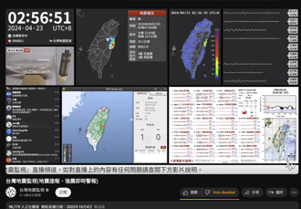 1小時8震搖醒全台 9萬人湧入地震監視YT哀號：天空一直閃