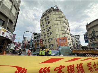 花蓮狂震富凱飯店傾斜 緊急填土防倒兩周拆除