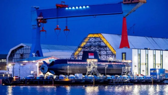 新加坡海軍德造218型潛艦「獨特號」下水