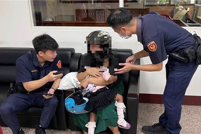 女孩的母亲发现女儿不见了，骑机车直奔派出所报案，却与走失女儿团聚，结束一场虚惊。（警方提供／杨静茹南投传真）