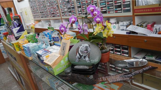 这幅朋友养的爱犬是陈宝清很喜爱的作品之一。（宝智华摄）