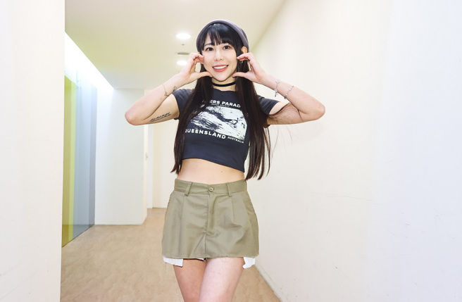 职篮台新梦想家啦啦队「Formosa Sexy」队长梓梓公开观眾不当拍摄的证据。（图／中时资料照）