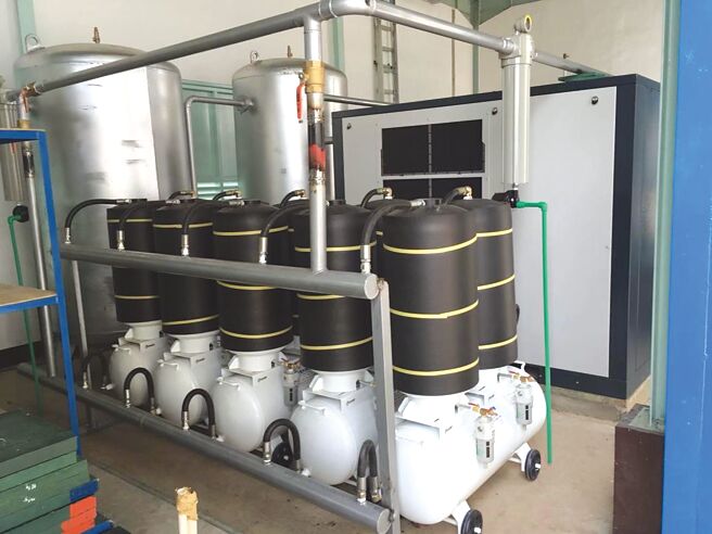 兆義物理空壓式乾燥機，零碳排、抗電漲。圖／業者提供