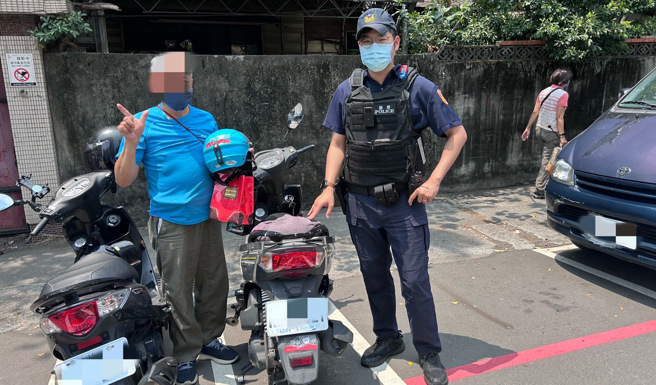 員警僅花了10分鐘就幫阿北找到愛車。（翻攝畫面）