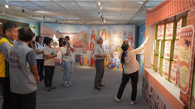 海岛寻狮绘本场景区设置层层关卡，其中包括利用游戏认识各种金门风狮爷。（宝智华摄）