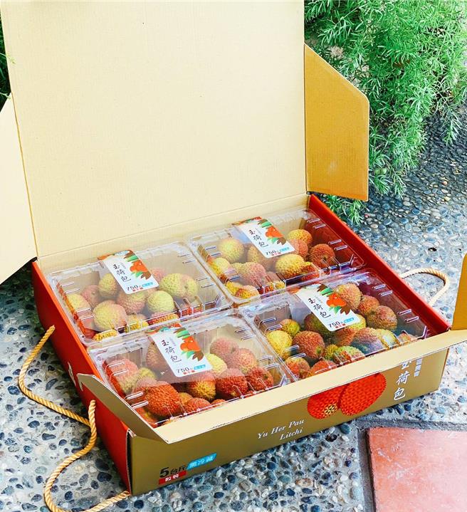 大树农会总干事欧幸娟表示，考量成本因素，农会5台斤玉荷包礼盒决定较去年涨200元。（高雄市大树区农会提供／林雅惠传真）