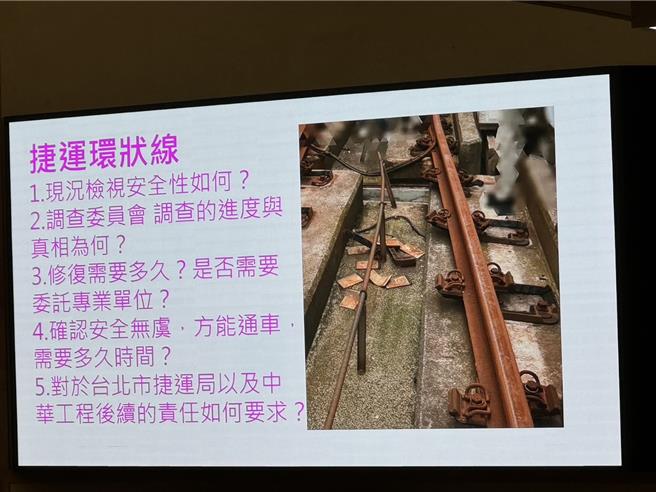 新北市长侯友宜今（24）日前往新北市议会备询，被问及0403花莲大地震后环状线修復情况，侯友宜坦承环状线有多处钢箱梁、梁柱错位，至少一年以上才能修好。（柯毓庭摄）