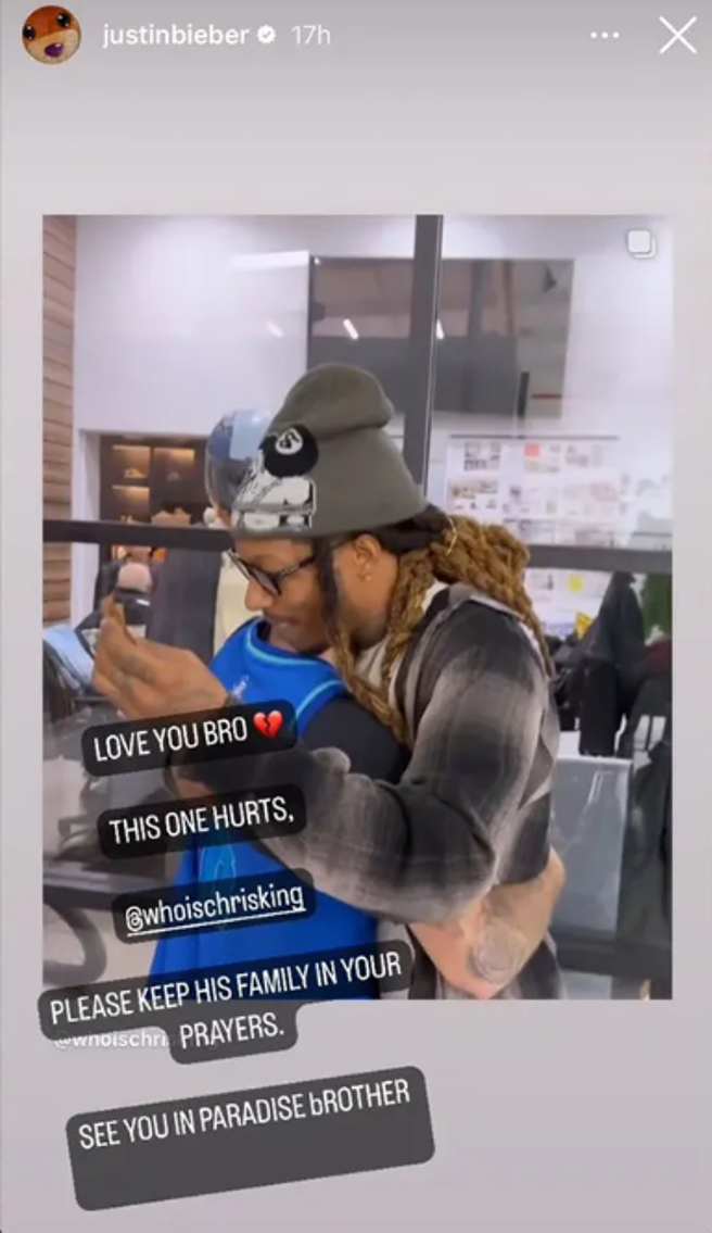 小贾斯汀痛心哀悼。（图／IG@justinbieber）