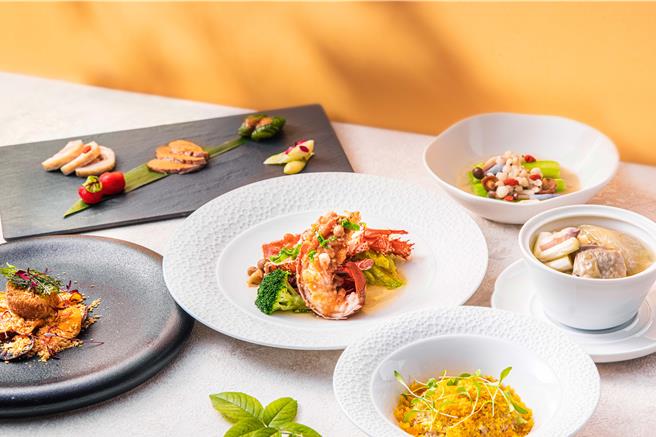 「雍翠庭」经典套餐每客2280元起，于台式料理的传统框架中容合法国菜的技法与元素，展现全新思维并保留食材原味。(北投丽禧温泉酒店提供)
