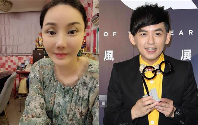 沈嵘（左）评黄子佼的运势。（台湾优质生命协会提供、中时资料照）