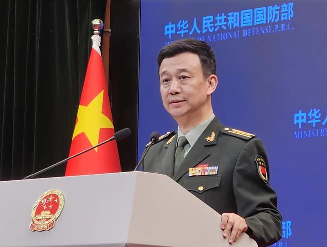 大陸國防部新聞發言人吳謙指責，台灣有事源自美國攪事，解放軍對台獨勢力不會心慈手軟。（藍孝威攝）
