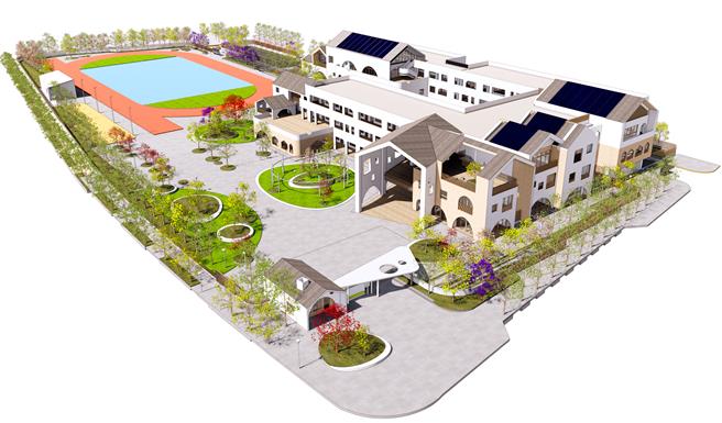 桃园市政府兴建中坜区龙兴国小，预计2027年竣工。（桃市府提供／蔡明亘桃园传真）