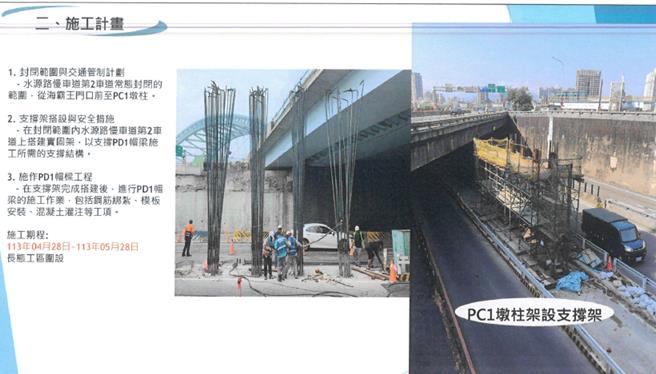 水源路第二車道將因施工封閉。（警方提供）