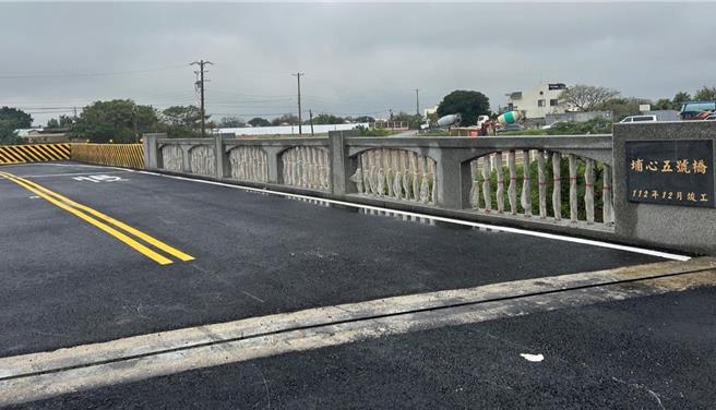 桃园市大园区埔心五号桥拓宽改建完成，25日庆通车。（翻摄照片／蔡明亘桃园传真）