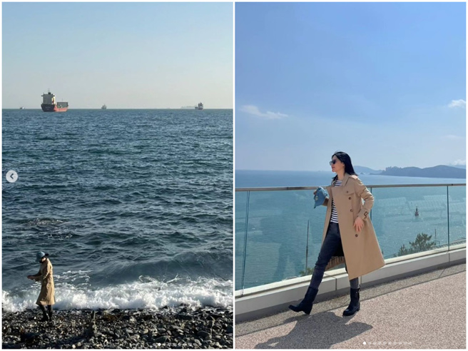 李英爱到海边散心。（图／IG@leeyoungae0824）