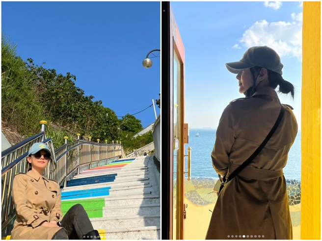 李英爱在当地景点打卡。（图／IG@leeyoungae0824）