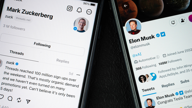 特斯拉執行長馬斯克與Meta執行長祖克伯經常被拿來做比較。（示意圖：shutterstock/達志）