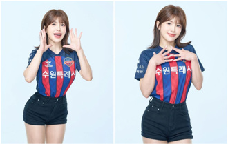 台灣女神外援南韓 壯壯宣布「加盟職足水原啦啦隊」