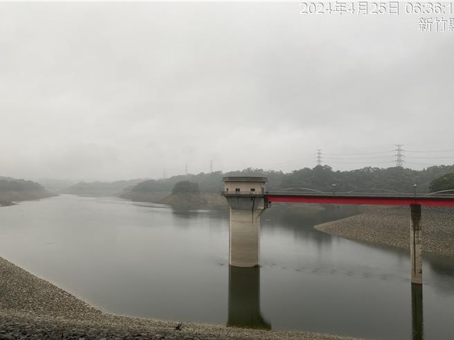 鋒面降雨挹注新竹寶山加寶二水庫系統，預估可為水庫增加520萬噸水量，圖為寶二水庫。（北水分署提供／蔡明亘桃園傳真）