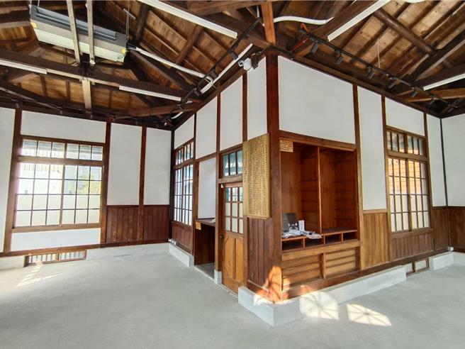 嘉义市歷史建筑「东门派出所」整修后内部现况。（廖素慧摄）