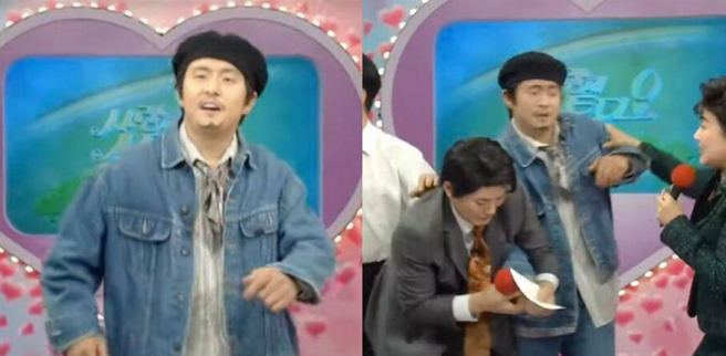 旗安84在節目中拿出香菸點燃，嚇瘋一眾主持人，他的舉動也在網上引起熱議。（圖／摘自X）