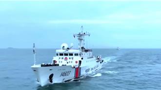 陆海警舰又在金门海域「执法巡查」 公布对我海巡艇喊话影片