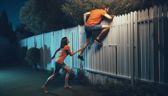 街头有枪响，男子爬围墙好奇查看，被子弹爆头当场惨死。（示意图、与本案无关／AI生成）