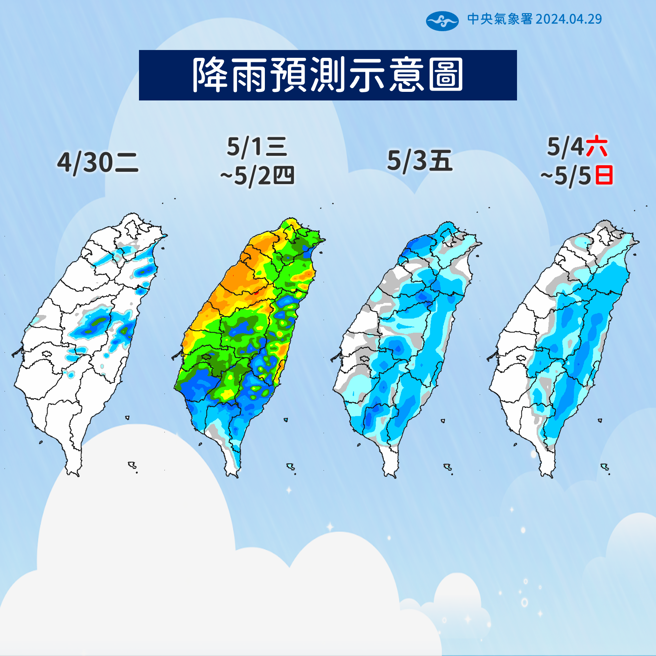 气象署分析未来降雨状况。（气象署提供）