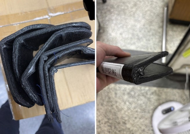 基层警员匿名爆料，新发的防弹背心抗凹陷板居然一折就弯。（翻摄脸书靠北police）