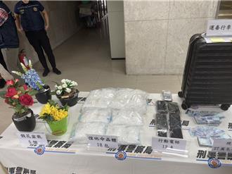 荷兰邮寄假花夹藏毒品 刑事局海关查获9.2公斤K他命