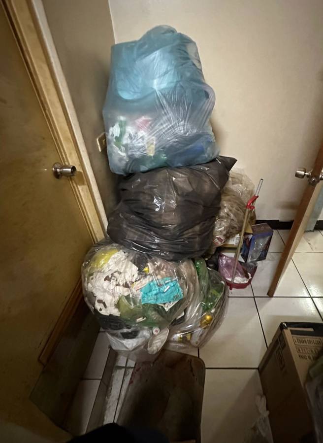 人妻惊见小叔房间里堆满垃圾，恐怖画面引起网友讨论。（图／翻摄自爆料公社）