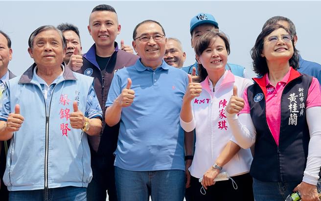 新北市長侯友宜今日前往視察淡水河五股蘆洲沿岸水環境整體改善計畫成果。（呂健豪攝）