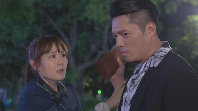 何宜珊剧中遭前男友纠缠，幸好王盈凯应许救美。（台视提供）