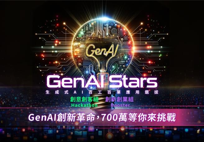 2024 GenAI Stars 生成式AI百工百业应用选拔即日起开跑，总奖金逾700万。（台大提供）